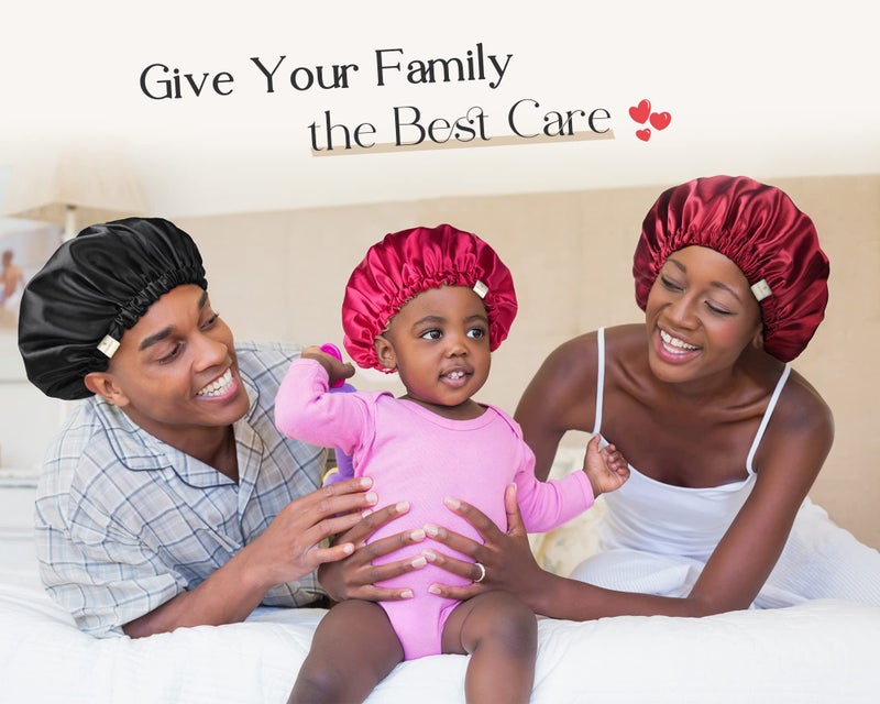 YANIBEST Silk Bonnet Satin Bonnet for Sleeping Women Men, Adjustable Double Layer Hair Bonnet for Curly Braids Reduce Frizz Bright Purple - Image 5